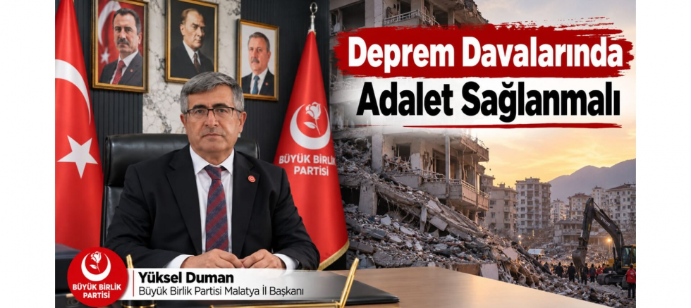 Duman: Deprem Davalarında Adalet Sağlanmalı - GÜNDEM - İnternetin Ajansı